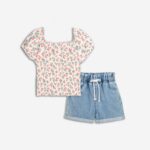 CONJUNTO NIÑA 2 PIEZAS CORTO VAQUERO