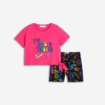 CONJUNTO DE LEGGINGS PARA NIÑAS DE 2 A 6 AÑOS, COLOR FUCSIA