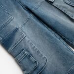 PANTALONES VAQUEROS CARGO  MODERNOS PARA NIÑAS, COLOR AZUL - Imagen 2