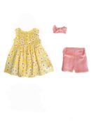 Conjunto 3 piezas niña amarillo
